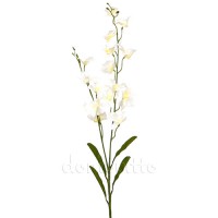 Искусственная орхидея двойная белая, 100 см ✦ 102079
