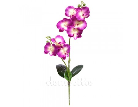 Орхидея искусственная двойная, 50 см. Цвет: Лиловый, Белый