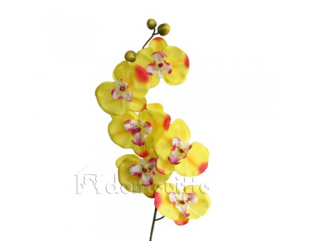 Орхидея искусственная желтая, 76 см