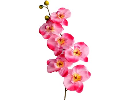 Искусственная орхидея бело-розовая, 76 см ✦ 010006