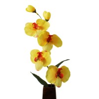 Искусственная орхидея желтая, 62 см ✦ 100681
