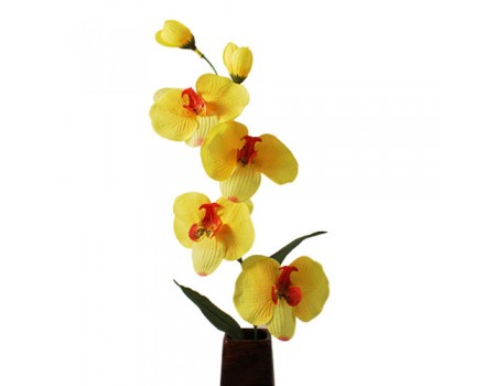 Искусственная орхидея желтая, 62 см ✦ 100681