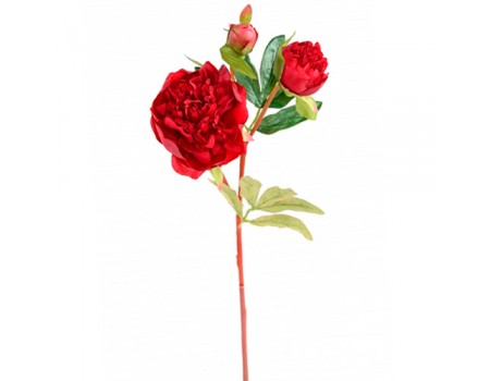 Цветы искусственные пионы красные, 102 см