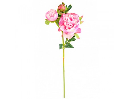 Цветок искусственный пион розовый, 102 см