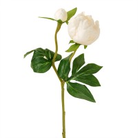 Искусственные пионы мелкие, 45 см. Цвета: Белый, Бело-розовый ✦ 103573