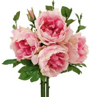 Искусственные пионы розовые, букет 47 см ✦ 103521