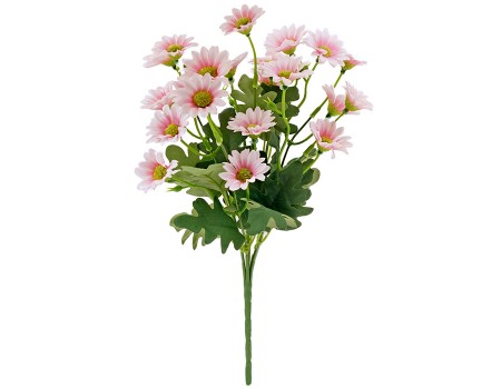 Ромашки искусственные розовые, 7 вет, 31 см ✦ 103529