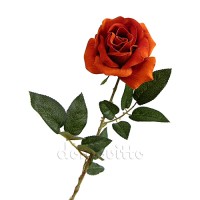 Искусственная роза алая, 66 см ✦ 100779