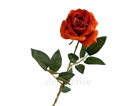 Роза искусственная алая, 66 см