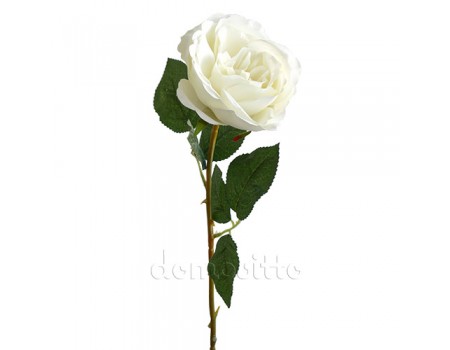 Роза искусственная белая, 66 см