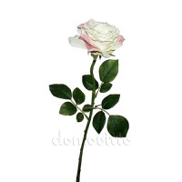 Искусственная роза бело-розовая, 66 см ✦ 100782