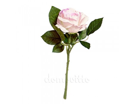 Роза искусственная бело-сиреневая, 30 см