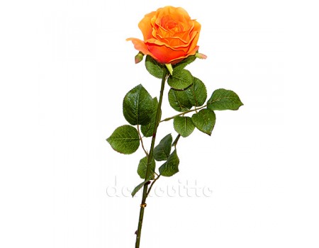 Искусственная роза оранжевая, 72 см ✦ 102091