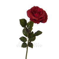 Искусственная роза бордовая, 68 см ✦ 10036
