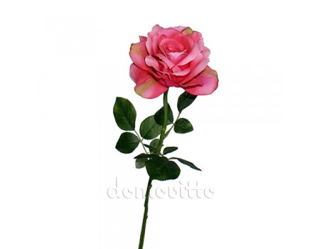Роза искусственная темно-розовая, 66 см