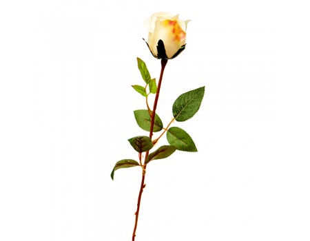 Роза искусственная кремовая "Шампань", 68 см