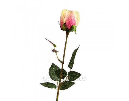 Роза искусственная кремовая "Каприз", 68 см