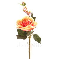 Искусственная роза с бутоном чайная, 44 см ✦ 101972
