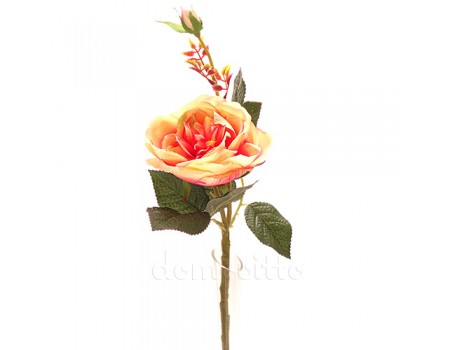 Роза искусственная с бутоном чайная, 44 см