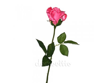 Роза искусственная розовая, 55 см