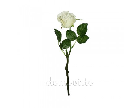 Роза искусственная белая, 40 см