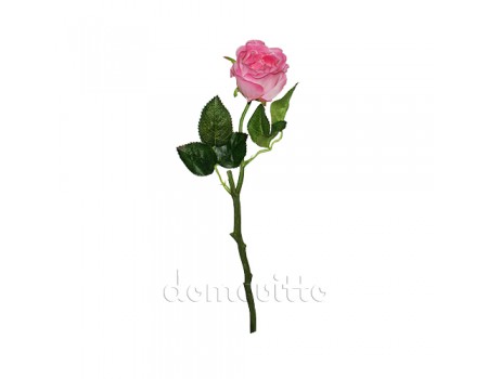 Роза искусственная розовая, 40 см