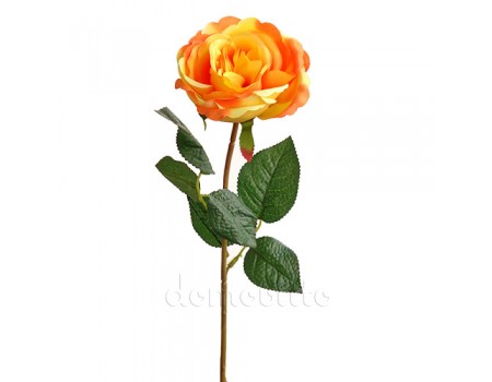 Роза искусственная оранжевая, 66 см