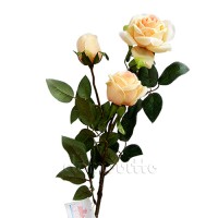 Искусственная роза ветка "Шампань", 88 см ✦ 100022