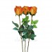 Роза искусственная оранжевая "Кьяра", 68 см