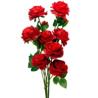 Искусственные цветы на кладбище "Розы красные, 4 шт" ✦ 103504