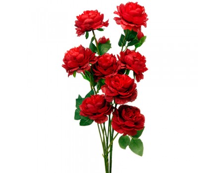 Искусственные цветы на кладбище "Розы красные, 4 шт" ✦ 103504