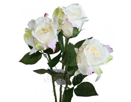 Роза искусственная кремовая, 55 см