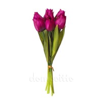 Искусственные тюльпаны букет фиолетовый, 27 см ✦ 102085