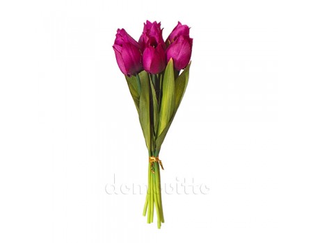 Искусственные тюльпаны букет фиолетовый, 27 см ✦ 102085