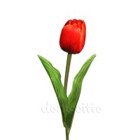 Тюльпан искусственный красный, 38 см ✦ 303021