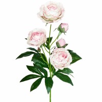 Искусственный пион розовый, ветка Премиум, 68 см ✦ 103545