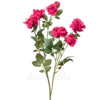 Искусственная роза ветка 7 цветов, 55 см ✦ 100948