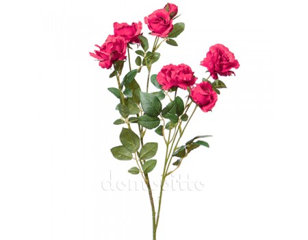 Роза искусственная ветка 7 цветов, 55 см