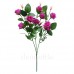 Ветка розы искусственная тройная, 45 см. Разные цвета