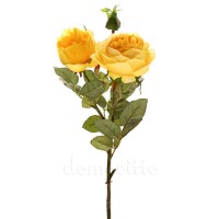 Искусственная роза ветка желтая, 68 см ✦ 101954