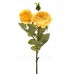 Роза искусственная ветка желтая, 68 см