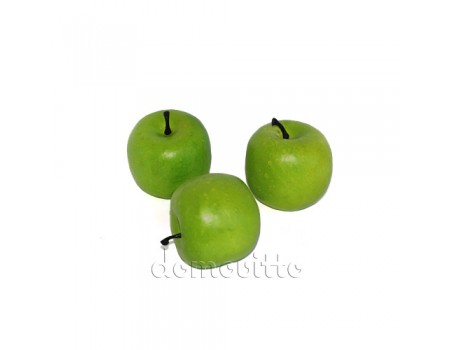 Яблочки искусственные зеленые 4,5 см, 12 шт