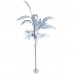 Зимняя ветка с длинными серебряно-голубыми листьями, 100 см