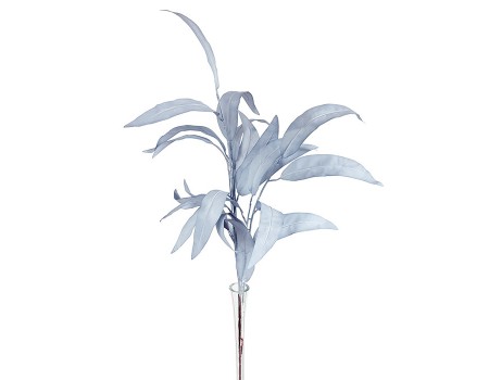 Зимняя ветка с длинными серебряно-голубыми листьями, 100 см