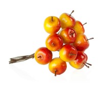 Осенний декор "Яблочки желто-красные" 2,2 см, 12 шт ✦ 103243
