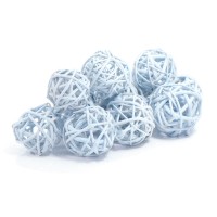Набор плетеных шаров, диаметр 3 см, 12 шт. Цвет: Голубой