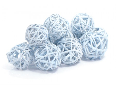 Набор плетеных шаров, диаметр 3 см, 12 шт. Цвет: Голубой