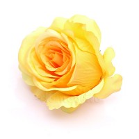 Голова розы "Бутон желтый", d10 см