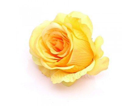 Голова розы "Бутон желтый", d10 см