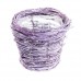 Кашпо плетеное из ротанга, d14хH12 см. Разные цвета